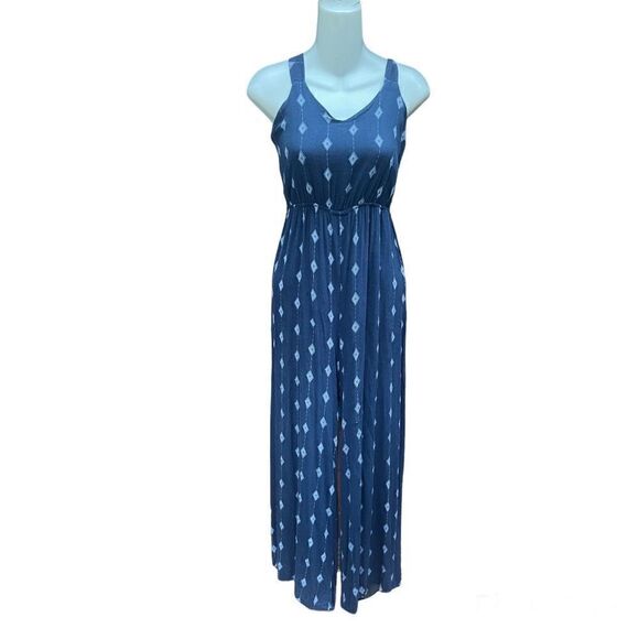 AUDREY 3+1 GEO PRINT WIDE LEG UTILITY JUMPSUIT OPEN TIE BACK - Picture 1 of 6